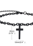 Стильний хрест браслет з нержавіючої сталі чорний MFStore Изображение Стильний хрест браслет з нержавіючої сталі чорний MFStore