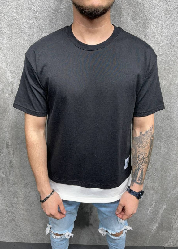 Футболка с лого и вставкой снизу MFStore Изображение Футболка с лого и вставкой снизу MFStore