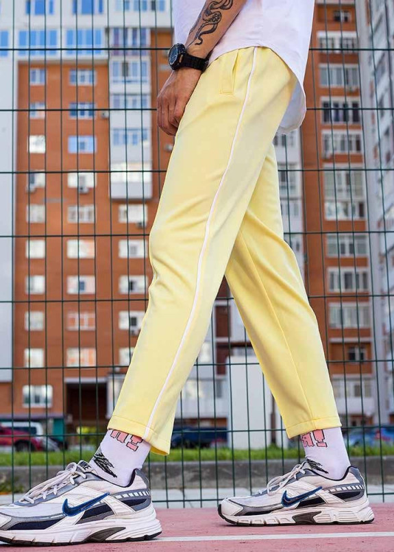 Cпортивные штаны мужские желтые Кейдж Tur streetwear Изображение Cпортивные штаны мужские желтые Кейдж Tur streetwear
