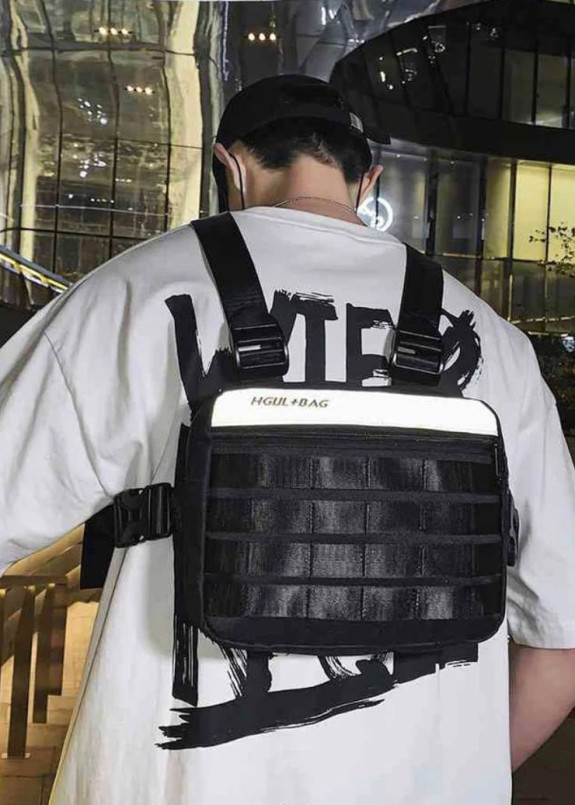 Нагрудна сумка для чоловіків чорна MFStore Изображение Нагрудна сумка для чоловіків чорна MFStore