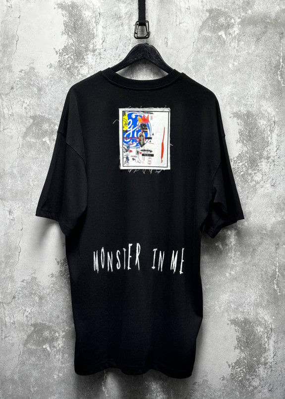 Футболка оверсайз monster in me чорна MFStore Изображение Футболка оверсайз monster in me чорна MFStore