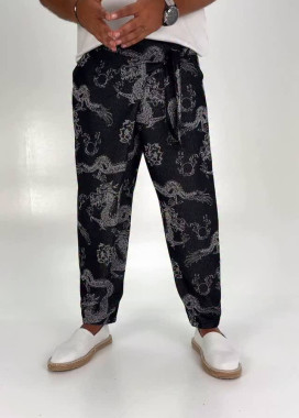 Штани дизайнерські вільного крою з драконами MFStore Изображение Штани дизайнерські вільного крою з драконами MFStore