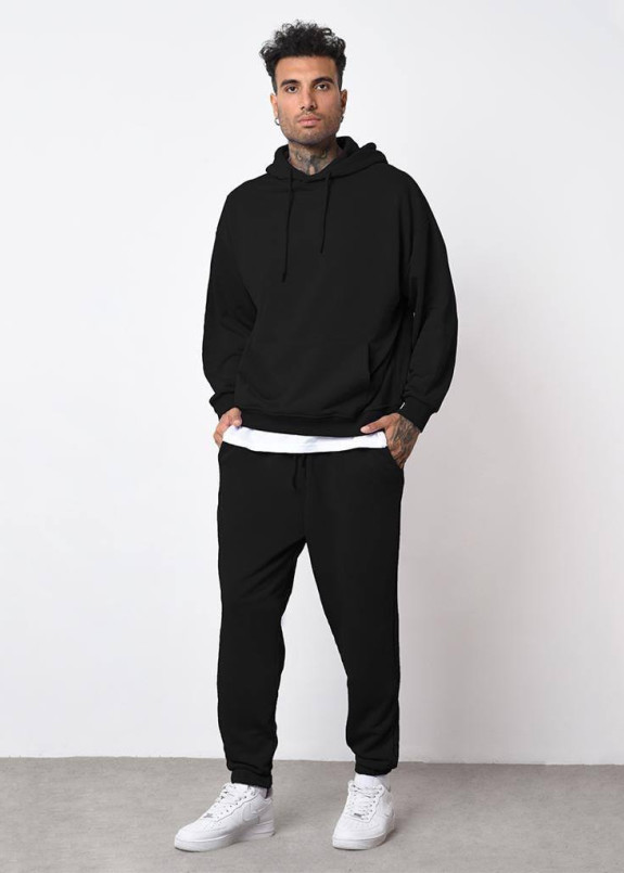 Костюм чоловічий оверсайз базовий чорний MFStore Изображение Костюм чоловічий оверсайз базовий чорний MFStore