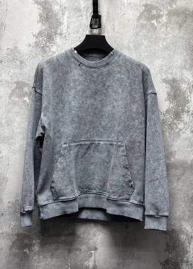 Світшот дизайнерський вільного крою виварений сірий світлий MFStore Изображение Світшот дизайнерський вільного крою виварений сірий світлий MFStore