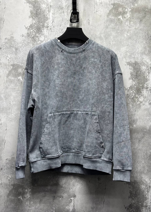 Світшот дизайнерський вільного крою виварений сірий світлий MFStore Изображение Світшот дизайнерський вільного крою виварений сірий світлий MFStore