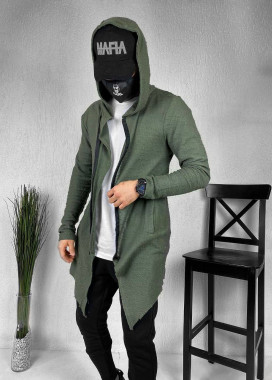 Кардиган асиметричний з косою блискавкою хакі MFStore Изображение Кардиган асиметричний з косою блискавкою хакі MFStore