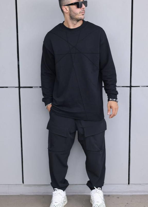 Дизайнерський лонгслів зі швами MFStore Изображение Дизайнерський лонгслів зі швами MFStore