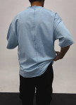 Футболка оверсайз з блискавками блакитна MFStore Изображение Футболка оверсайз з блискавками блакитна MFStore