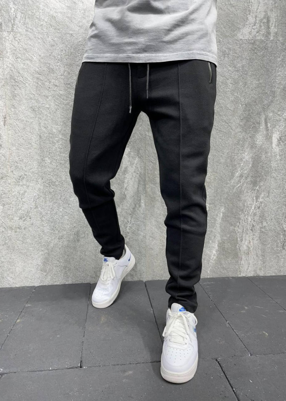 Штаны спортивные с молниями на карманах узкие MFStore Изображение Штаны спортивные с молниями на карманах узкие MFStore