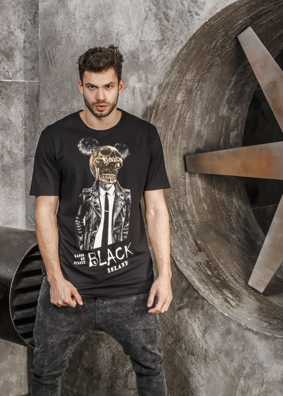 Футболка с принтом мики-череп Mfstore Изображение Футболка с принтом мики-череп Mfstore