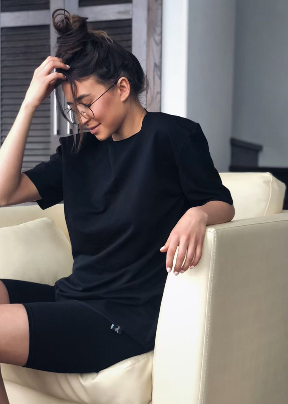 Костюм черный в стиле оверсайз Simplu Изображение Костюм черный в стиле оверсайз Simplu