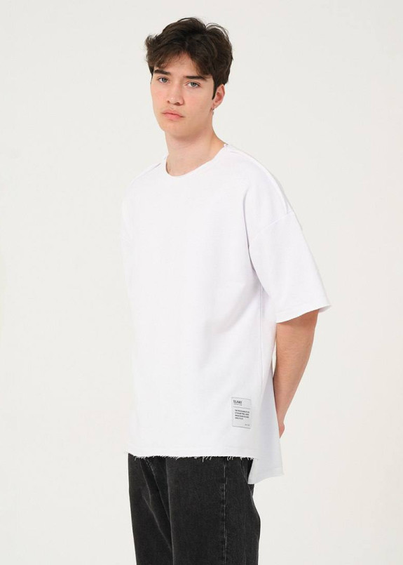 Футболка оверсайз з необробленими краями біла MFStore Изображение Футболка оверсайз з необробленими краями біла MFStore