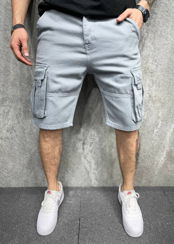 Шорти сірі з накладними кишенями MFStore Изображение Шорти сірі з накладними кишенями MFStore
