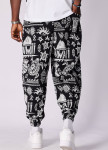 Штани вільного крою з малюнком на манжеті MFStore Изображение Штани вільного крою з малюнком на манжеті MFStore