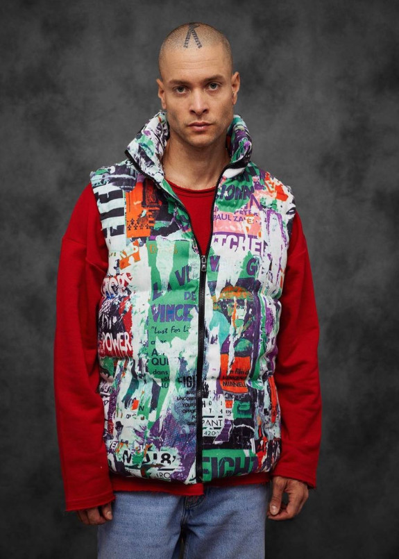 Жилетка з різнокольоровими принтами MFStore Изображение Жилетка з різнокольоровими принтами MFStore