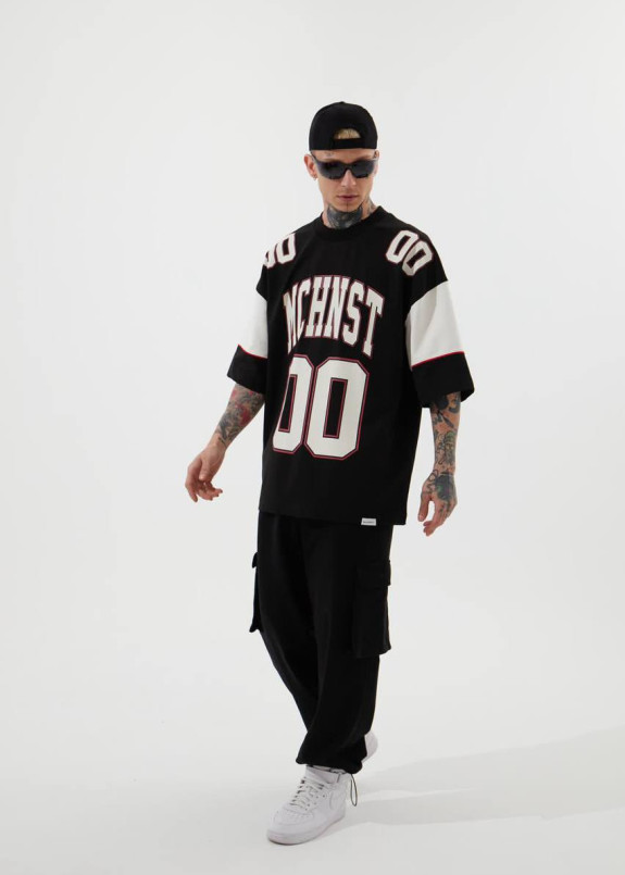 Футболка оверсайз з текстом і принтами 00 MFStore Изображение Футболка оверсайз з текстом і принтами 00 MFStore