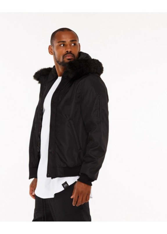 Куртка мужская с капюшоном - черная Изображение Куртка мужская с капюшоном - черная