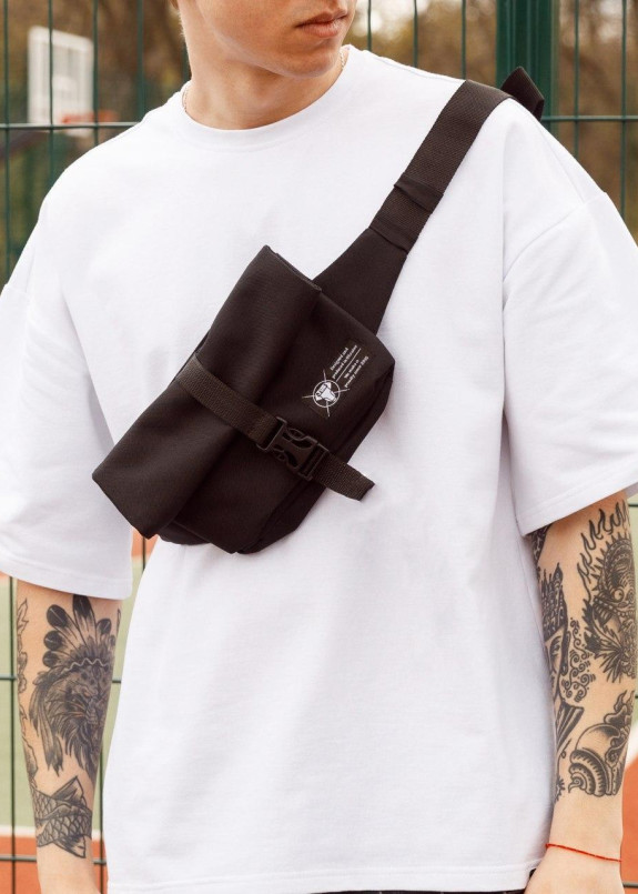 Поясная сумка (бананка) черная РоллТоп Harrison Изображение Поясная сумка (бананка) черная РоллТоп Harrison