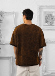Футболка оверсайз з необробленими кроями градієнт коричнева MFStore Изображение Футболка оверсайз з необробленими кроями градієнт коричнева MFStore
