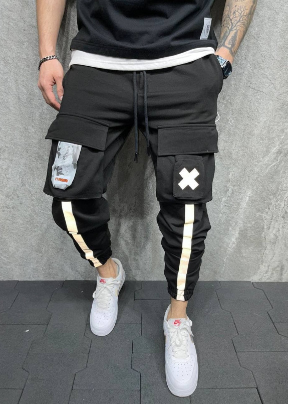 Брюки спортивные с крестиком и линиями MFStore Изображение Брюки спортивные с крестиком и линиями MFStore