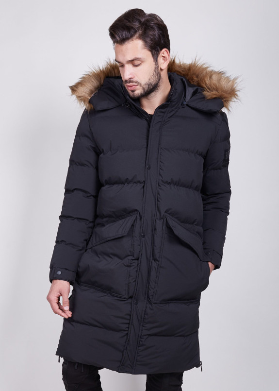 Пуховик матовый с мехом MFStore Изображение Пуховик матовый с мехом MFStore