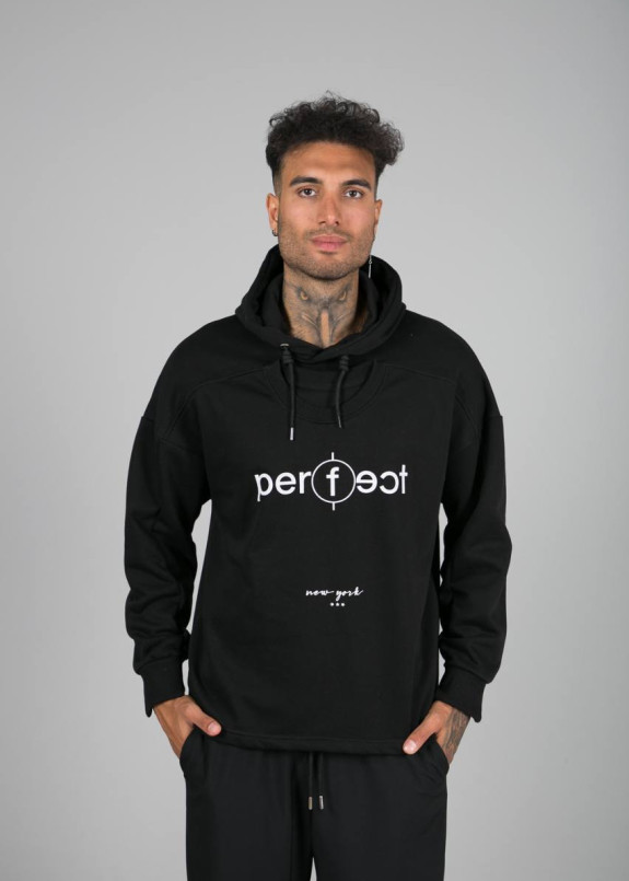 Дизайнерське худі з текстом perfect чорне MFStore Изображение Дизайнерське худі з текстом perfect чорне MFStore