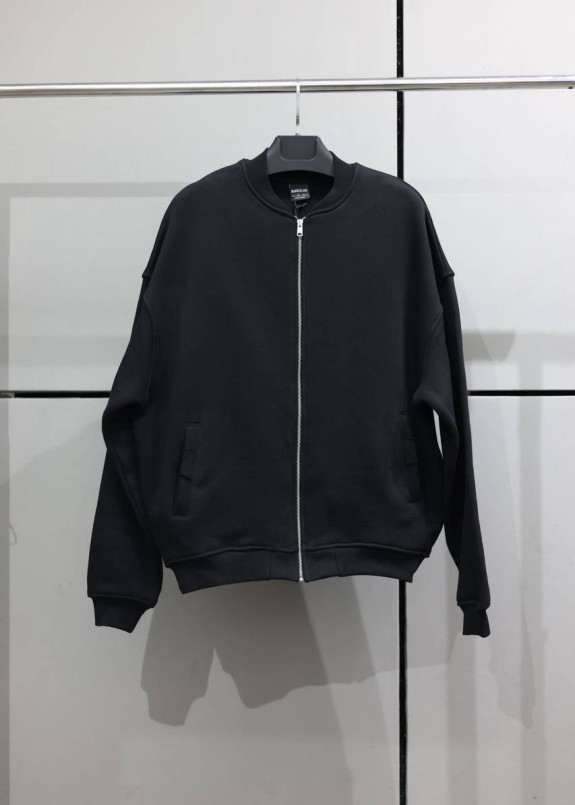 Cтильний чоловічий бомбер на блискавці чорний MFStore Изображение Cтильний чоловічий бомбер на блискавці чорний MFStore