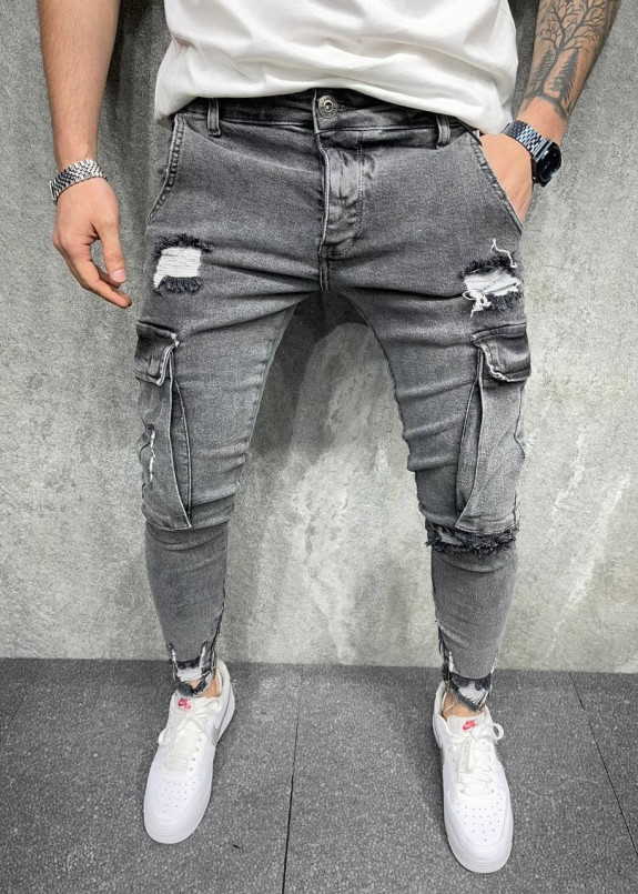 Джинси з дірками знизу манжета MFStore Изображение Джинси з дірками знизу манжета MFStore