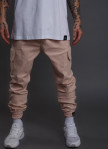 Штаны мужские джогеры с накладными карманами бежевые Изображение Штаны мужские джогеры с накладными карманами бежевые