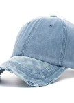 Бейсболка з бавовняної тканини з потертостями блакитна MFStore Изображение Бейсболка з бавовняної тканини з потертостями блакитна MFStore
