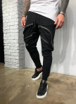 Штаны дизайнерские с молниями спереди черные MFStore Изображение Штаны дизайнерские с молниями спереди черные MFStore