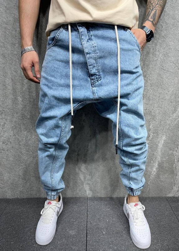 Джоггеры светлые с мотней на завязках MFStore Изображение Джоггеры светлые с мотней на завязках MFStore