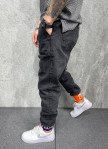 Джоггеры мужские серые с разноцветными манжетами Mfstore Изображение Джоггеры мужские серые с разноцветными манжетами Mfstore
