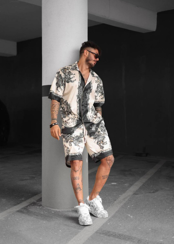 Костюм оверсайз рубашкою з візерунком MFStore Изображение Костюм оверсайз рубашкою з візерунком MFStore