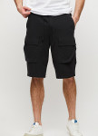 Шорты мужские с накладными карманами черные Изображение Шорты мужские с накладными карманами черные