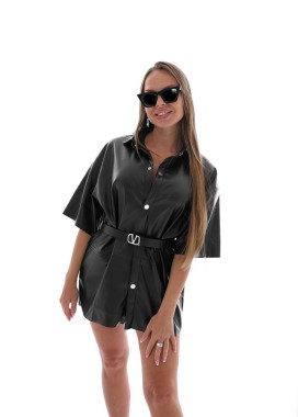 Сорочка оверсайз з екошкіри MFStore Изображение Сорочка оверсайз з екошкіри MFStore