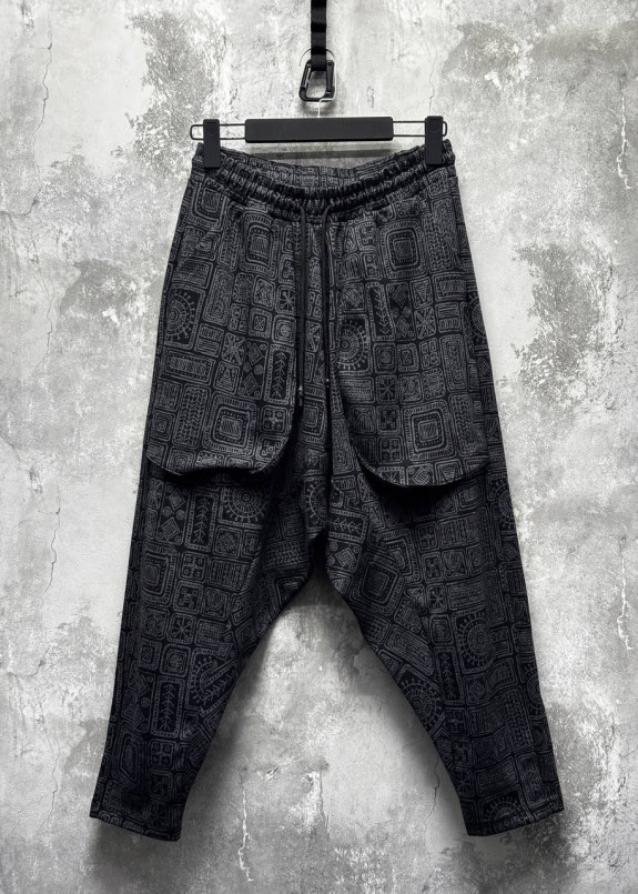 Штани вільного крою галіфе з накладними карманами сірі MFStore Изображение Штани вільного крою галіфе з накладними карманами сірі MFStore