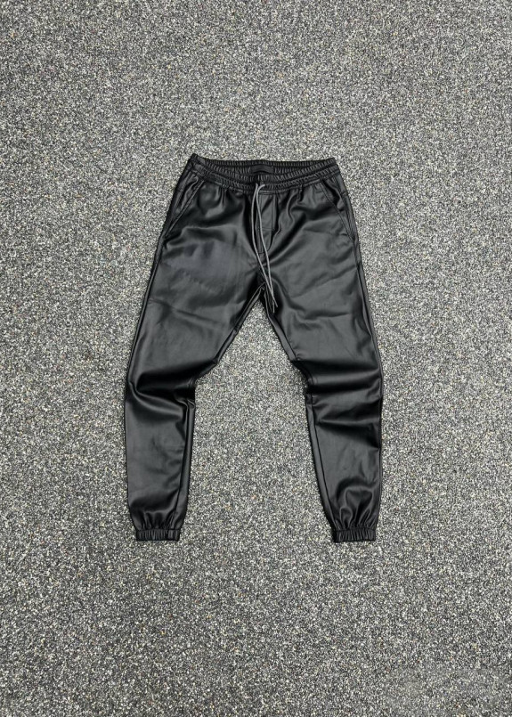 Стильні джогери з екошкіри чорні MFStore Изображение Стильні джогери з екошкіри чорні MFStore