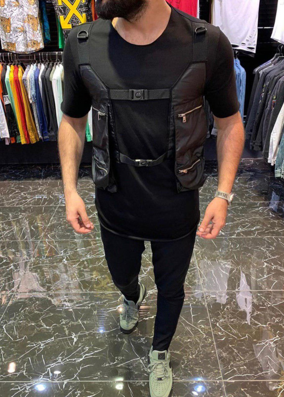 Футболка с карманами-сумками по бокам MFStore Изображение Футболка с карманами-сумками по бокам MFStore