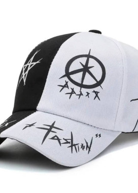 Модна бейсболка з графіті двохкольорова MFStore Изображение Модна бейсболка з графіті двохкольорова MFStore