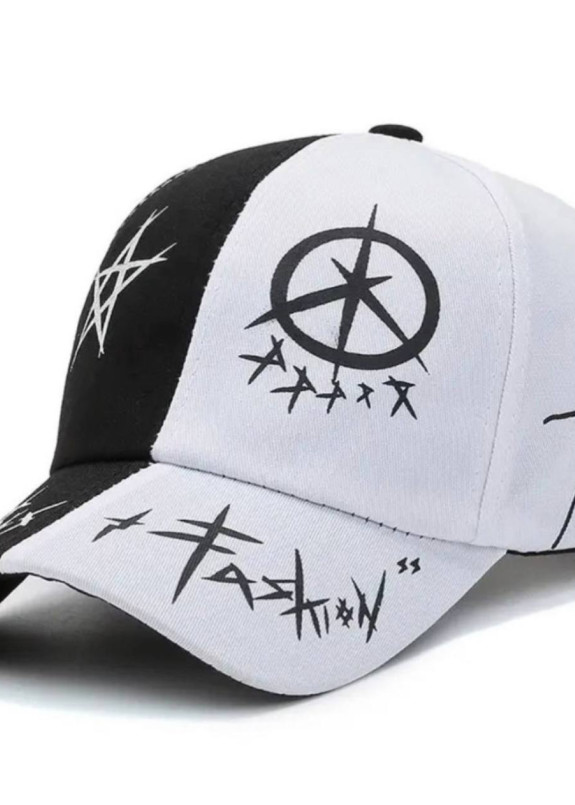 Модна бейсболка з графіті двохкольорова MFStore Изображение Модна бейсболка з графіті двохкольорова MFStore