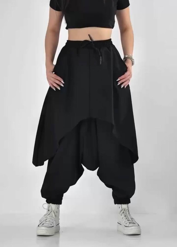 Штани дизайнерські унісекс вільного крою чорні MFStore Изображение Штани дизайнерські унісекс вільного крою чорні MFStore