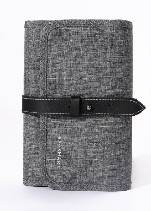 Органайзер серый для электроники из водоотталкивающего нейлона Изображение Органайзер серый для электроники из водоотталкивающего нейлона