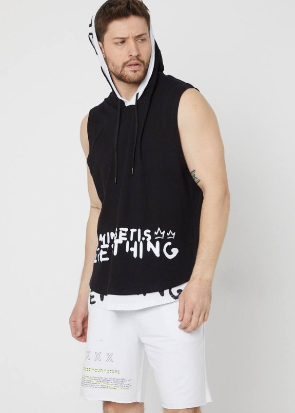 Безрукавка черная с капюшоном EVERYTHING MFStore Изображение Безрукавка черная с капюшоном EVERYTHING MFStore