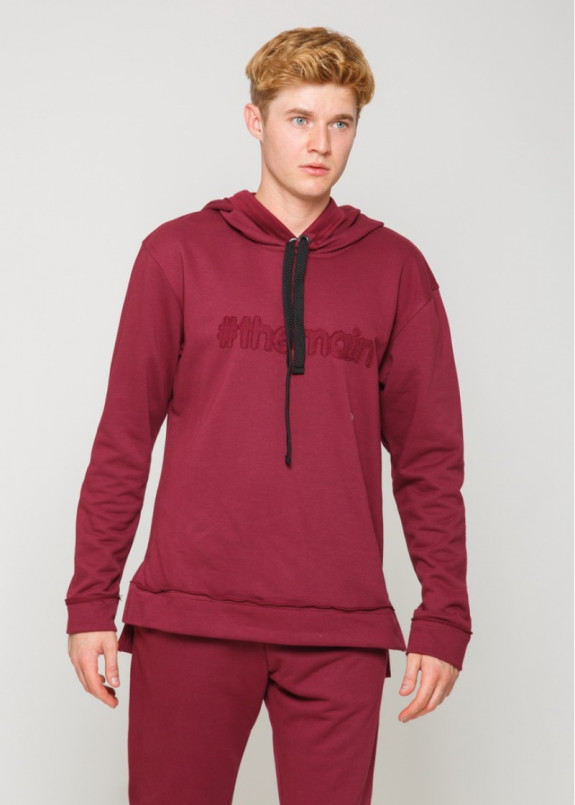 Костюм мужской бордовый Street Style Изображение Костюм мужской бордовый Street Style