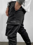Изображение Брюки спортивные с накладными карманами по бокам на затяжках ниже колена MFStore