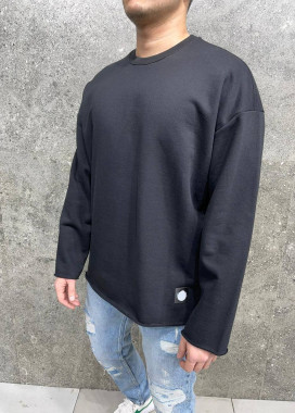 Лонгслів оверсайз с подовженням по спині чорний MFStore Изображение Лонгслів оверсайз с подовженням по спині чорний MFStore