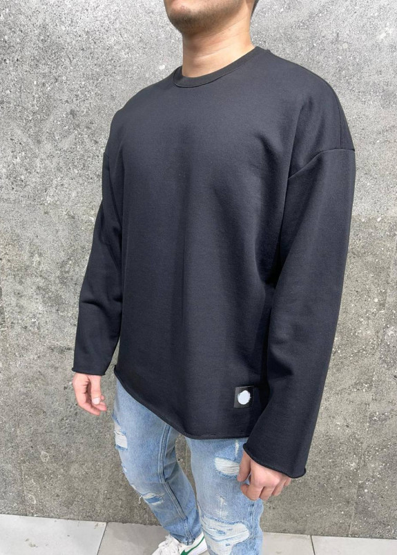 Лонгслів оверсайз с подовженням по спині чорний MFStore Изображение Лонгслів оверсайз с подовженням по спині чорний MFStore