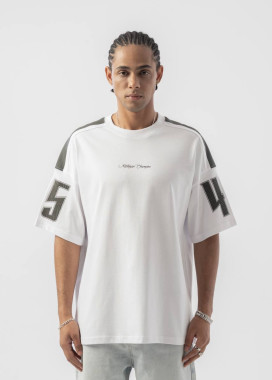 Стильна оверсайз футболка 45 біла MFStore Изображение Стильна оверсайз футболка 45 біла MFStore