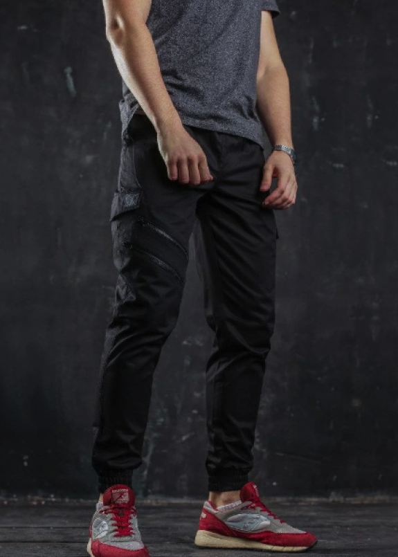 Брюки карго мужские черные Инк Изображение Брюки карго мужские черные Инк